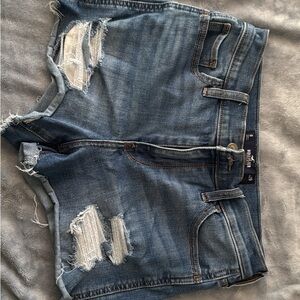 Hollister High-Rise Blue Denim Shorts